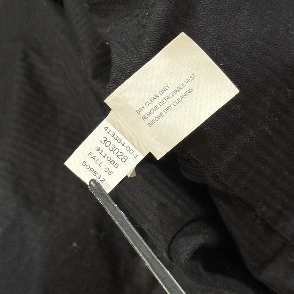 VTG GAP Y2K Womens XL Toggle Button Black Brushed Cotton Preppy Academia Coat - Picture 6 of 8